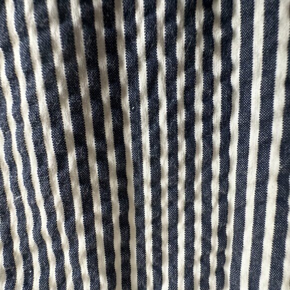 Ann Taylor Women's 4 White & Blue Strips Kate Fit Modern Boot Cut Cotton Pants - Picture 10 of 15